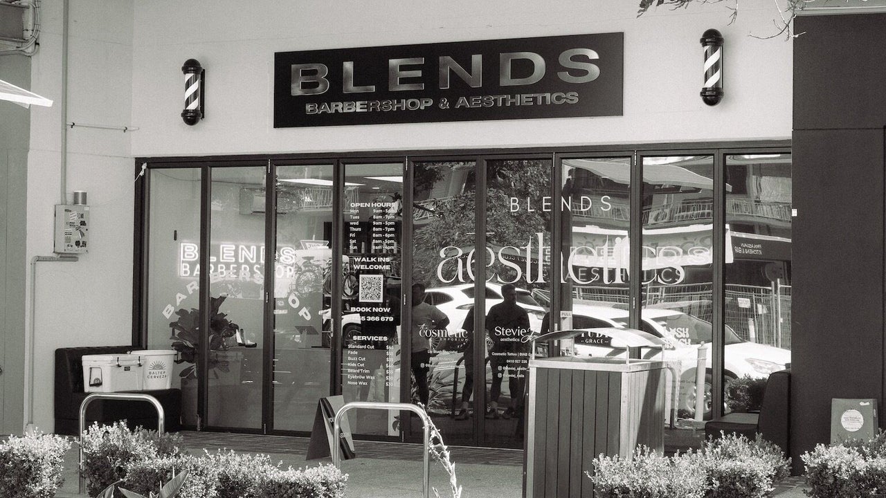 Blends Barbershop storefront in Burleigh Heads